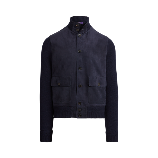 Cardigan en cachemire et daim