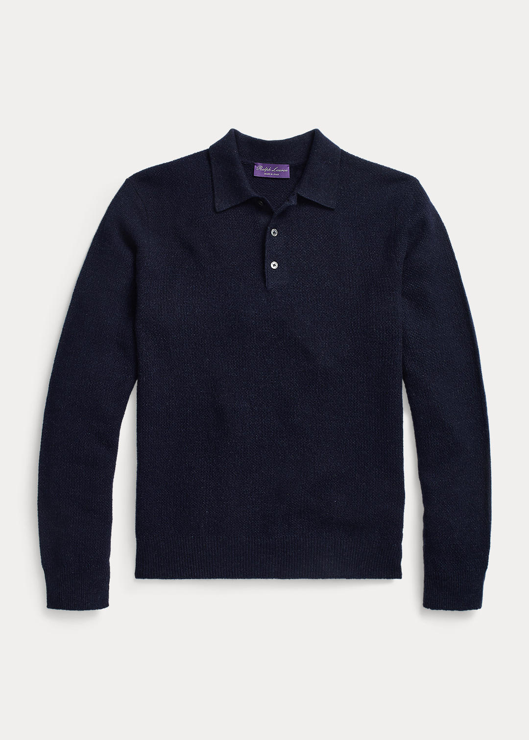 Purple Label Cashmere Polo-Collar Sweater 1