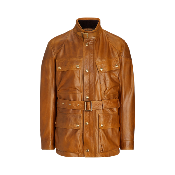 Purple Label Leather Belted Jacket 1