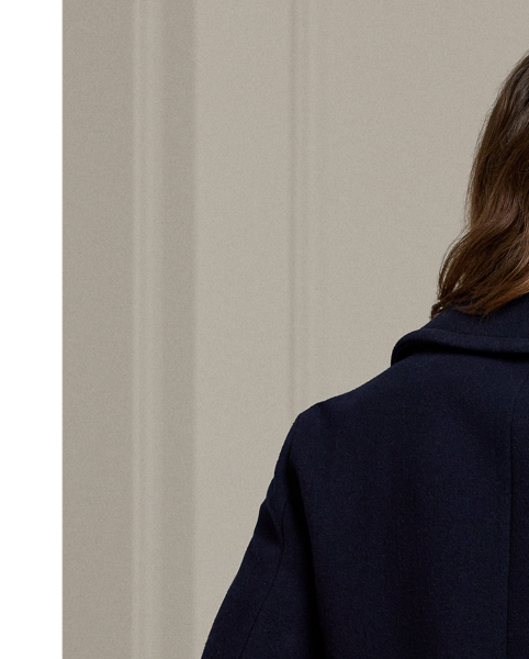 Redefining nautical elegance, the Fullerton peacoat exemplifies Purple Label’s mastery of sartorial excellence with its clean lines and softly constructed shoulder. It is skillfully crafted in Italy using a double-faced fabric that was woven with fine wool and luxurious cashmere. This sophisticated interpretation features thoughtful details such as suede-trimmed interior pockets, reflecting our commitment to superior crafting and timeless design. This style is available in additional colours, fabrics and materials through our Made-to-Order service. For more information, please book an appointment with your local  Ralph Lauren Lauren store.