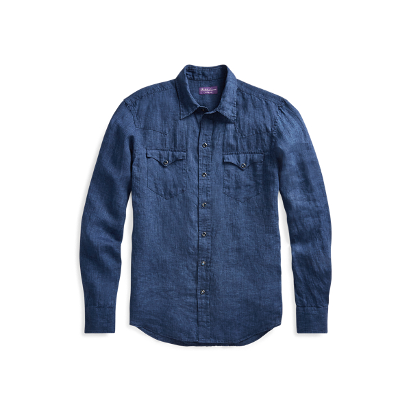 Purple Label Linen Chambray Western Shirt 1