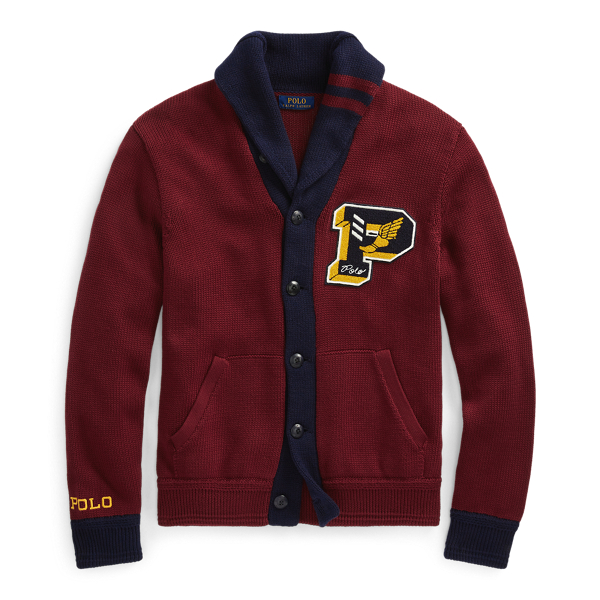 ralph lauren letterman cardigan