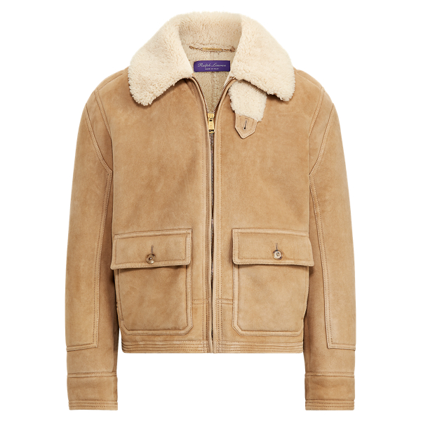 ralph lauren shearling bomber