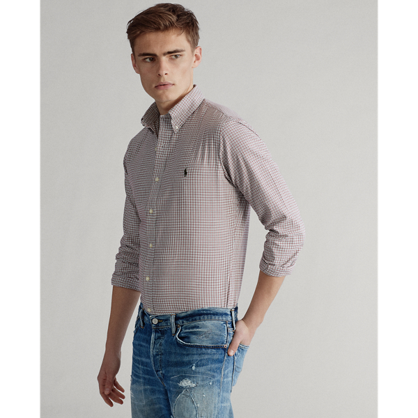 classic fit plaid twill shirt