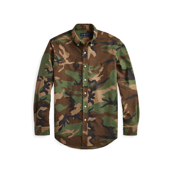classic fit camo oxford shirt