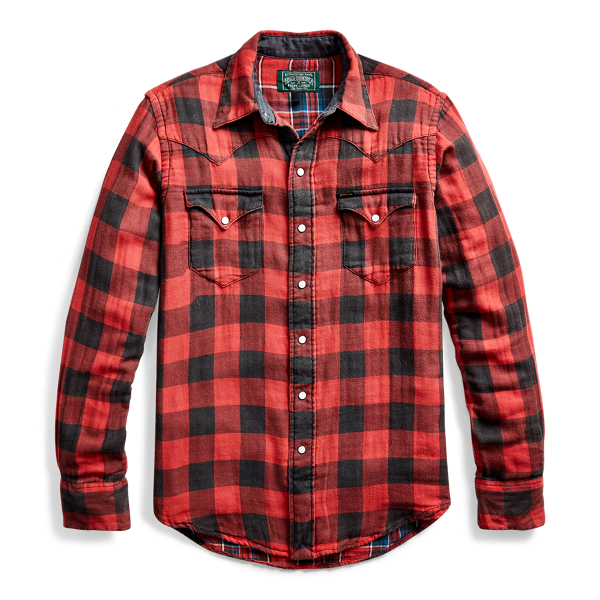 classic fit plaid twill shirt