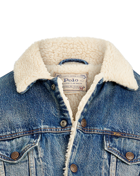 ralph lauren fleece lined denim jacket