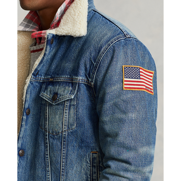 ralph lauren fleece lined denim jacket