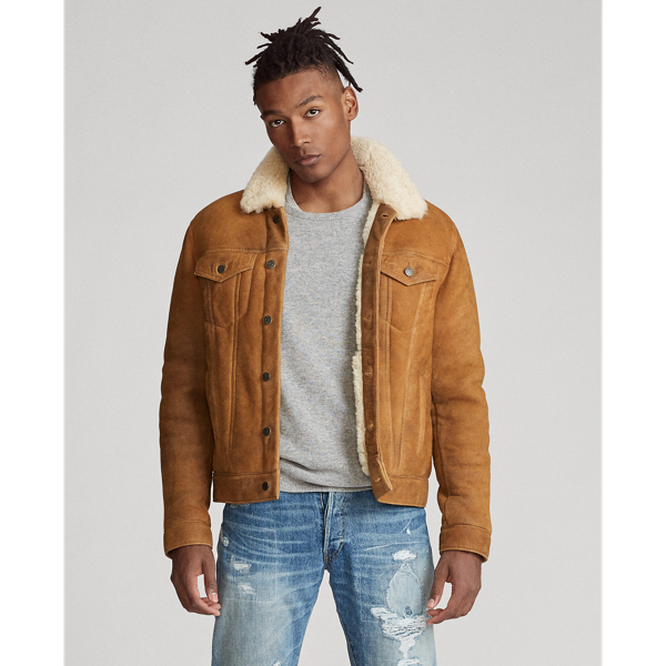 ralph lauren shearling jacket mens