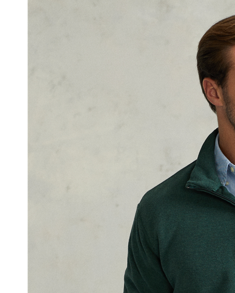 Our signature Estate rib fabric gives this lightweight layer an exceptionally soft hand, thanks to double-knit cotton that's both peached and brushed.