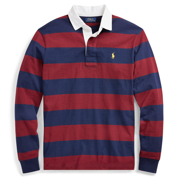 ralph lauren red and blue rugby shirt