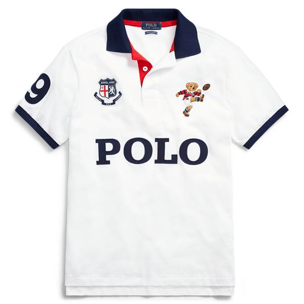 Custom Slim England Bear Polo