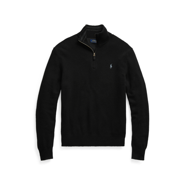 ralph lauren quarter zip black