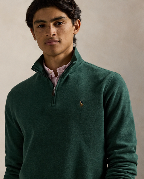 Our Estate-rib fabric gives this pullover a super-soft hand thanks to lightweight cotton, which is both peached and brushed.