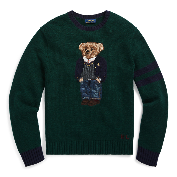 polo sweatshirt with teddy bear