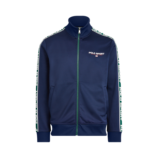 Men's Polo Sport Track Fleece Jacket 