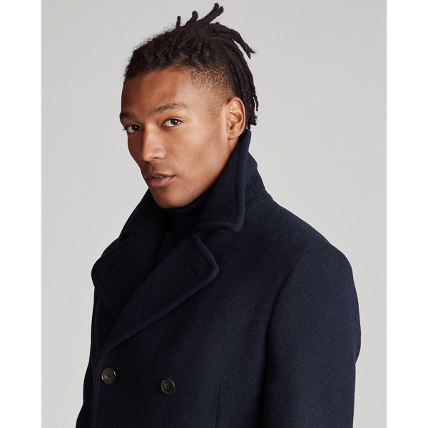 Wool-Blend Melton Car Coat for Men | Ralph Lauren® CH