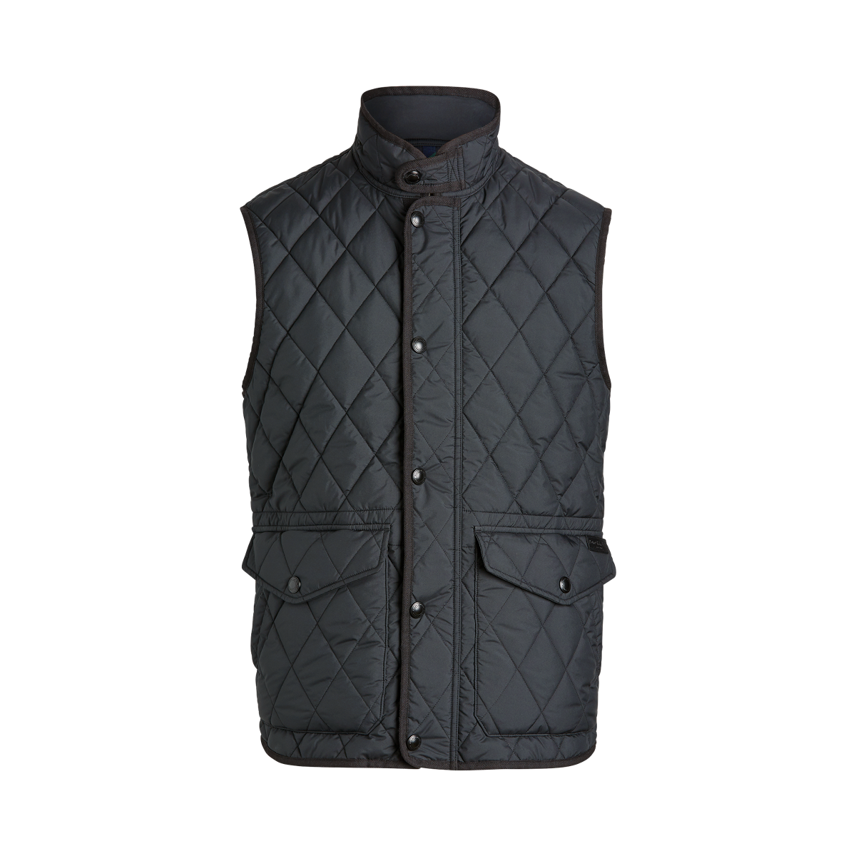 mens black quilted vest
