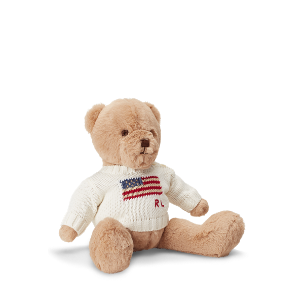 Petit ourson Polo Bear à pull drapeau