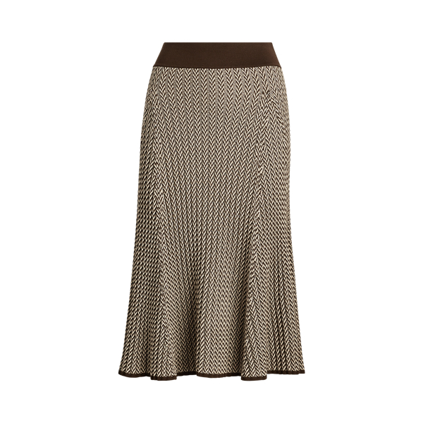Ralph Lauren Gun Club Check Wool Trapezoid Mini Skirt Made in USA Women's L size / eaa496731
