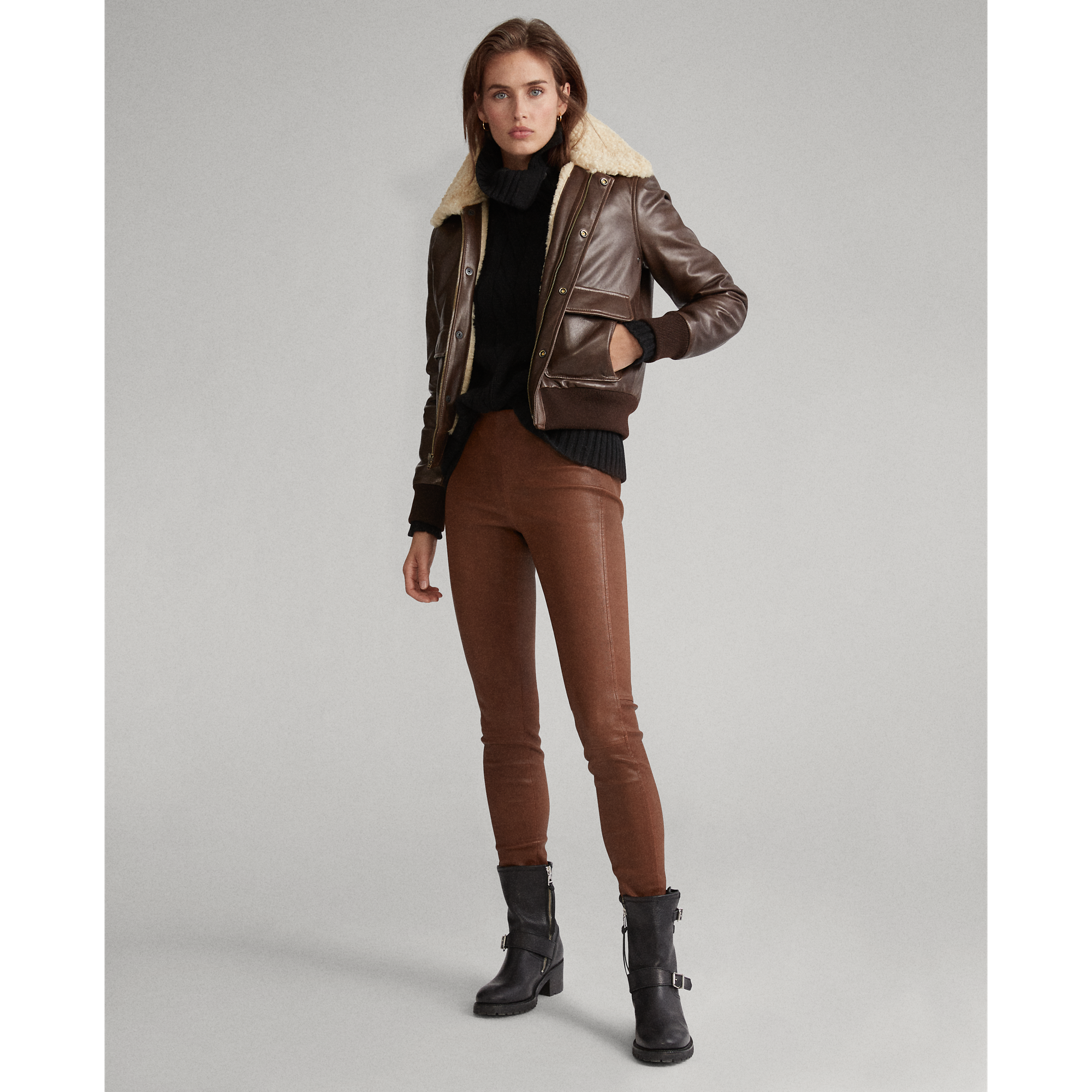 Ralph Lauren Shearling Bomber Jacket. 3