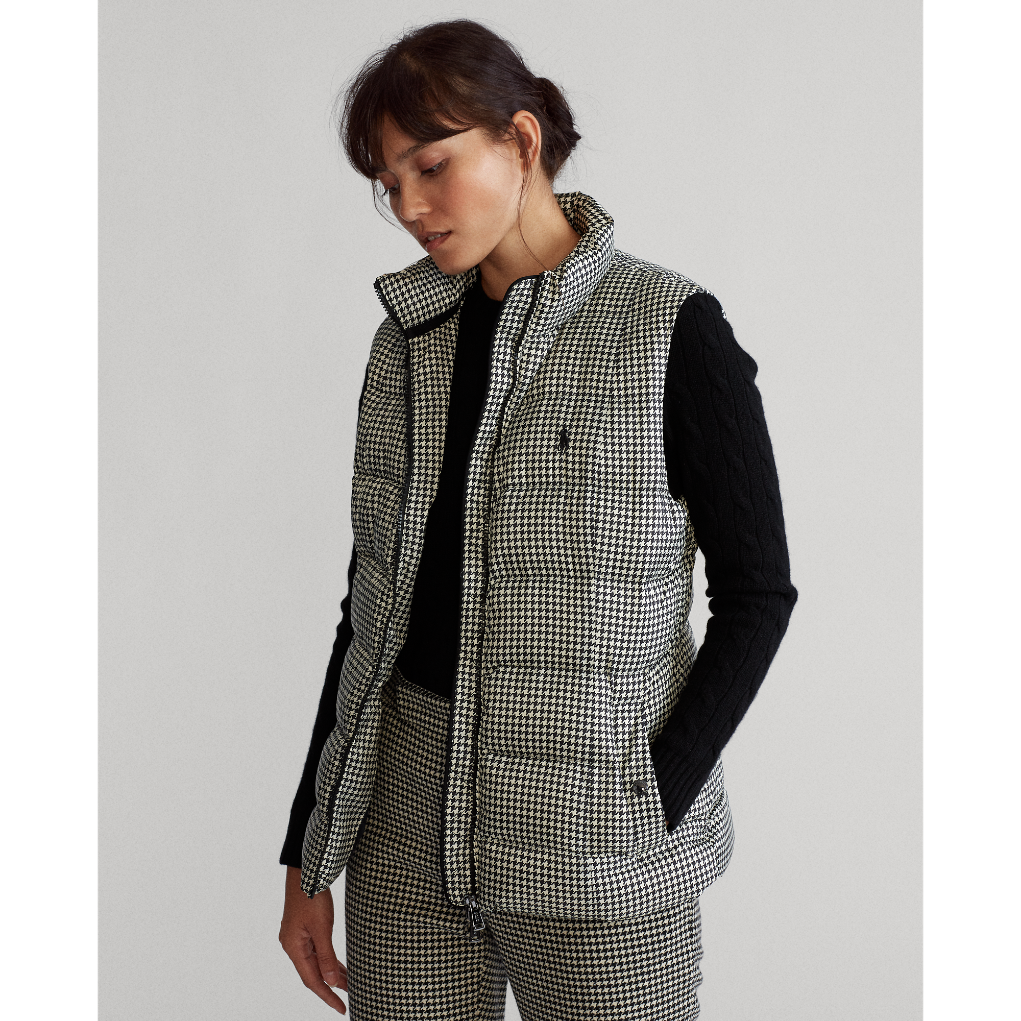 Ralph Lauren Gilet en duvet pied-de-poule. 1
