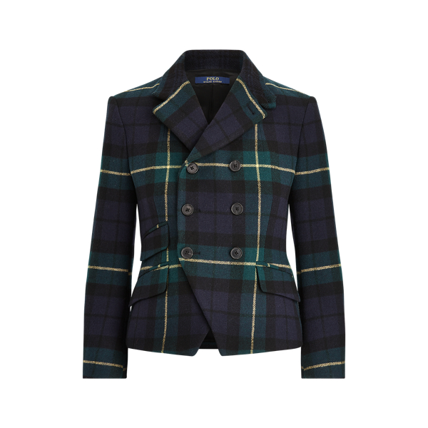 blazer in tartan
