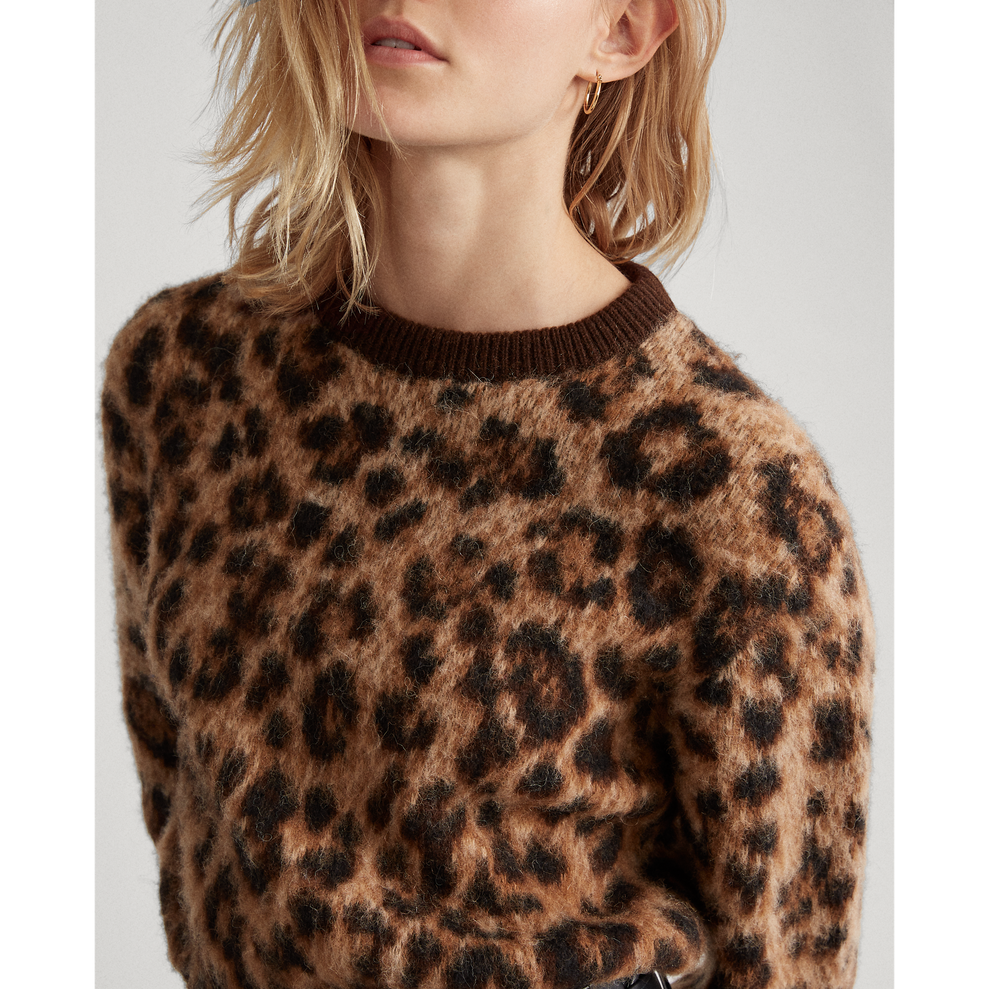 Ralph Lauren Leopard-Print Wool Sweater. 5