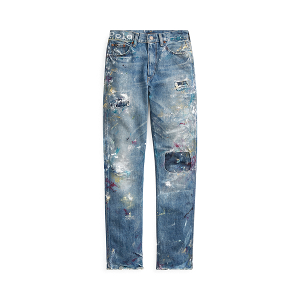 polo paint splatter jeans