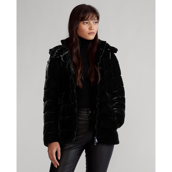 ralph lauren velvet down jacket