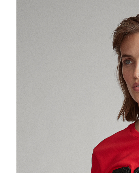 Camiseta Ralph Lauren Cuello Redondo Estampada - Marrón Mujer