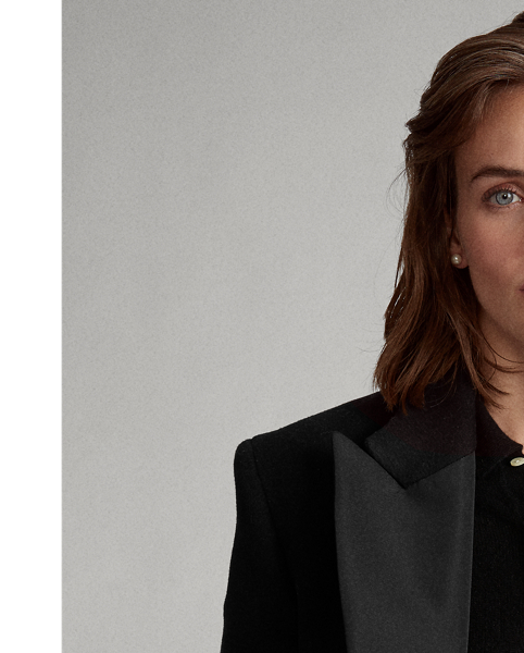 Wool-Blend Tuxedo Coat