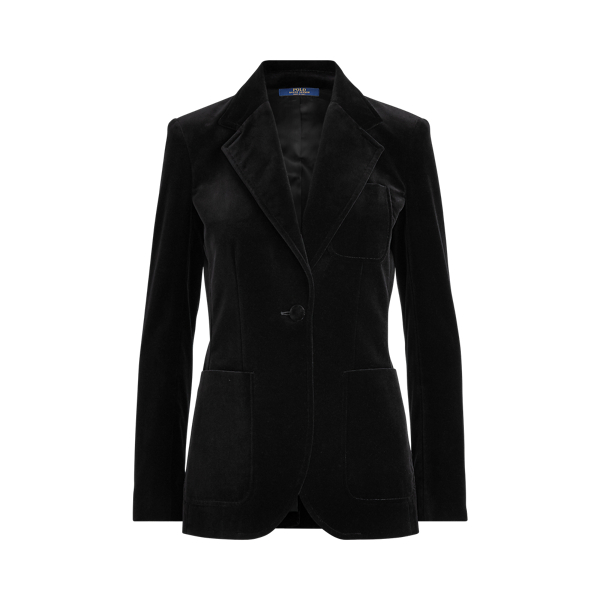 Velvet One-Button Blazer