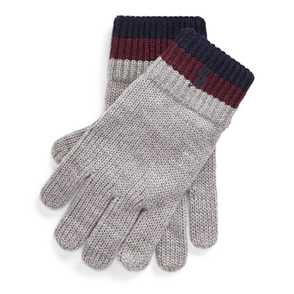 BOYS 1.5-6 YEARS Striped Merino Wool Gloves 1