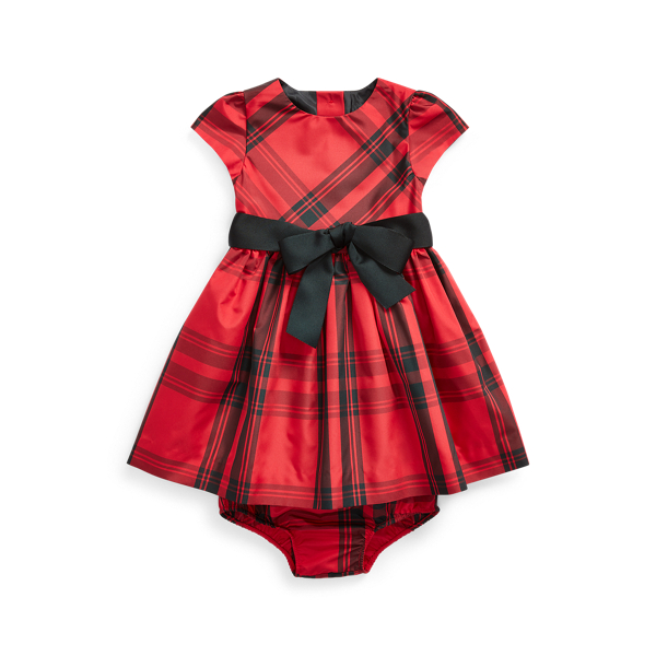 ralph lauren plaid taffeta dress