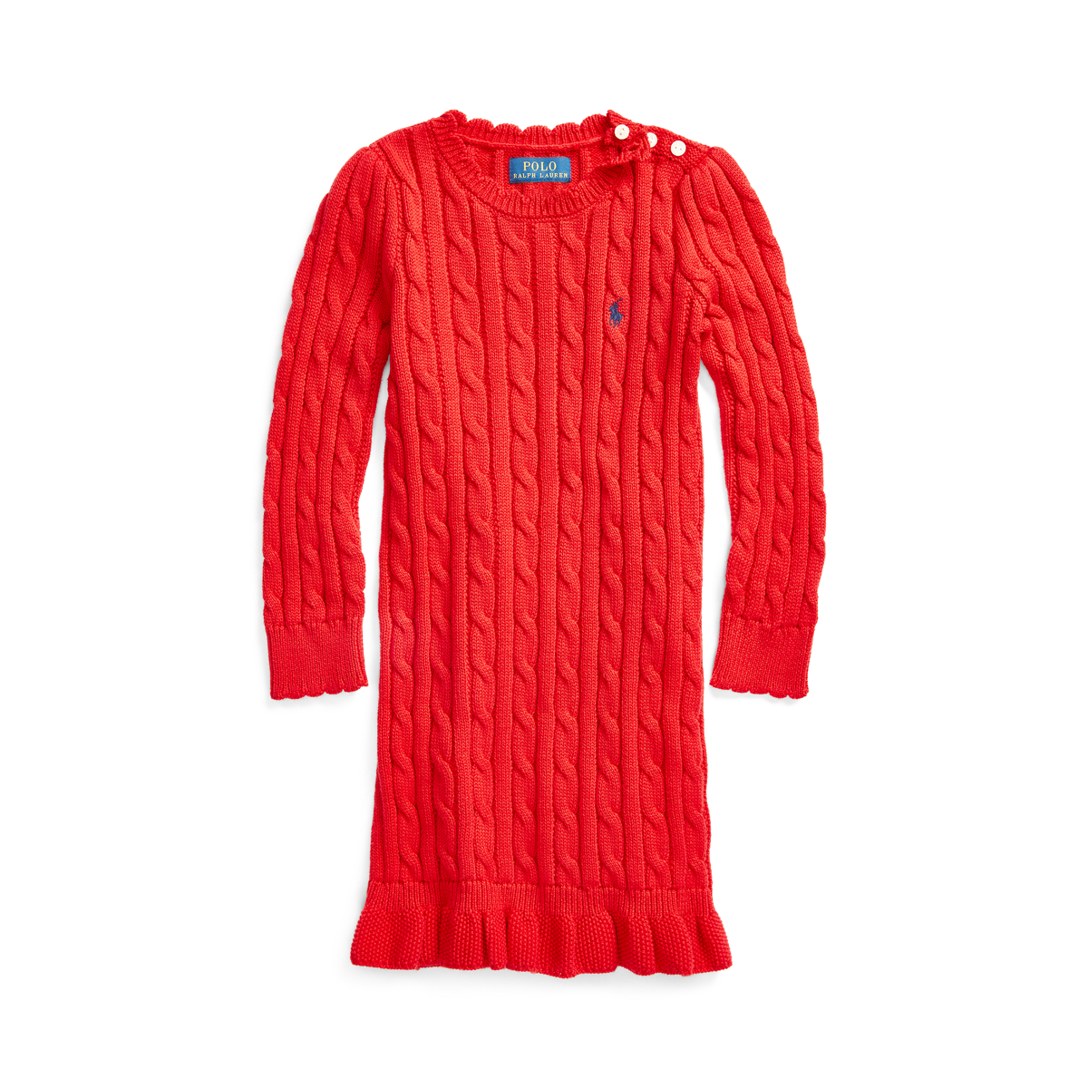 Cable Cotton Jumper Dress