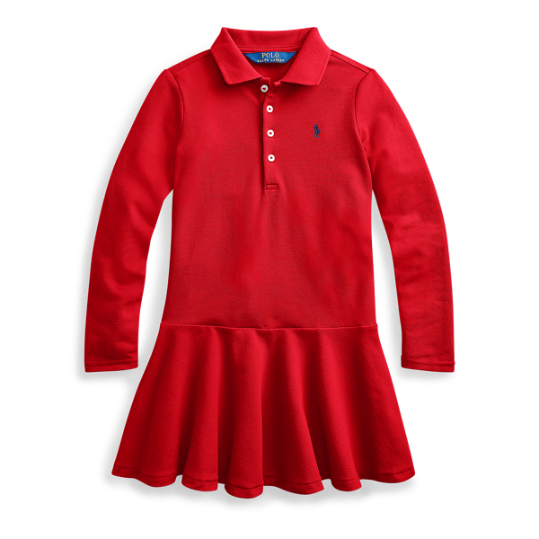 cotton mesh polo dress