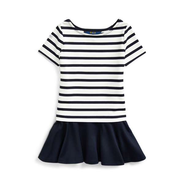 Striped Stretch Ponte Dress