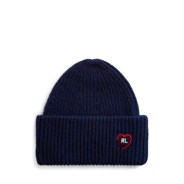 Heart-Patch Knit Hat