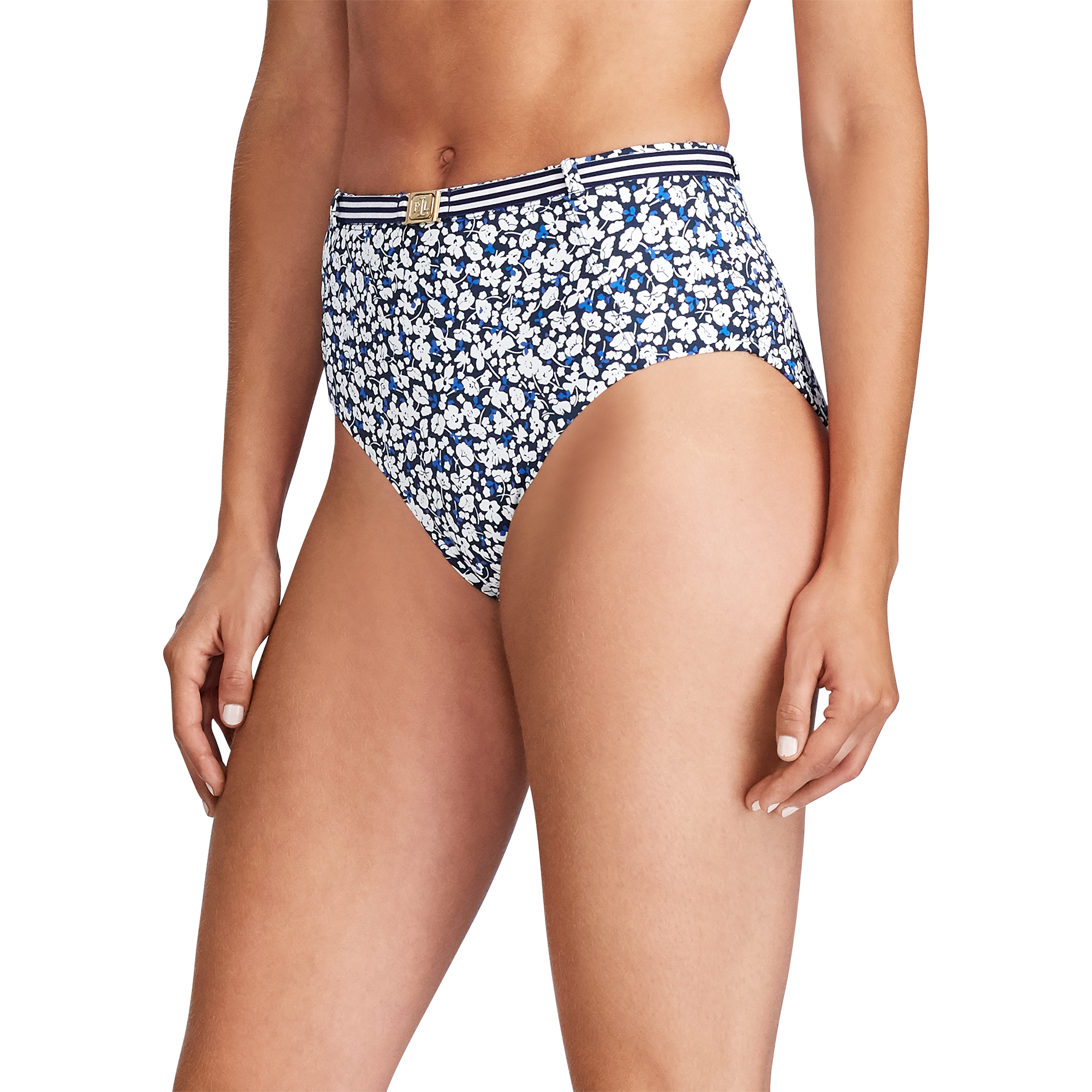 Ralph Lauren High-Waist Belt Bikini Bottom. 3