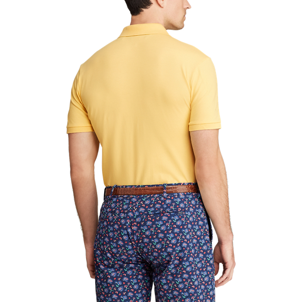 custom slim stretch mesh polo