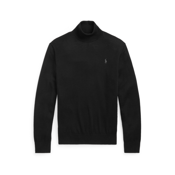 Pull à col roulé en laine lavable