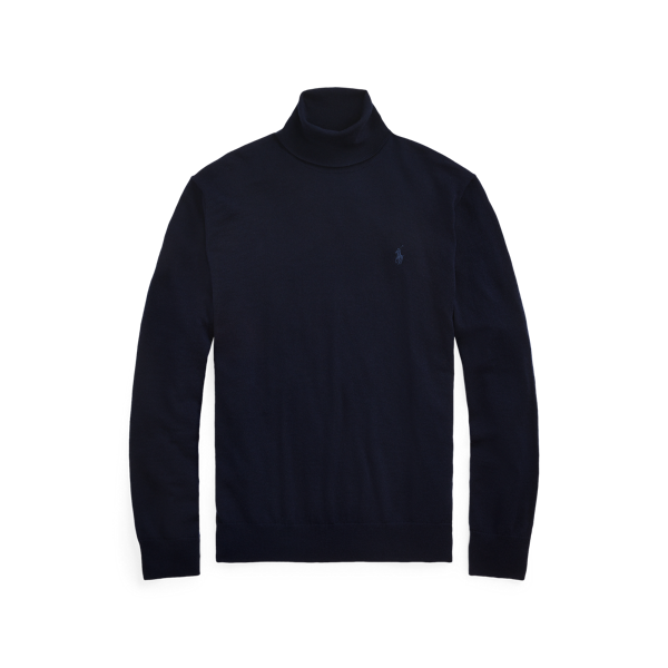 Pull à col roulé en laine lavable