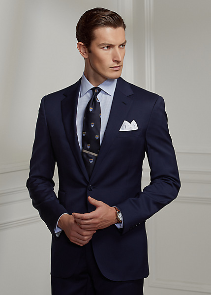 Shop Ralph Lauren Gregory Hand-tailored Wool Serge Suit In Classic Navy