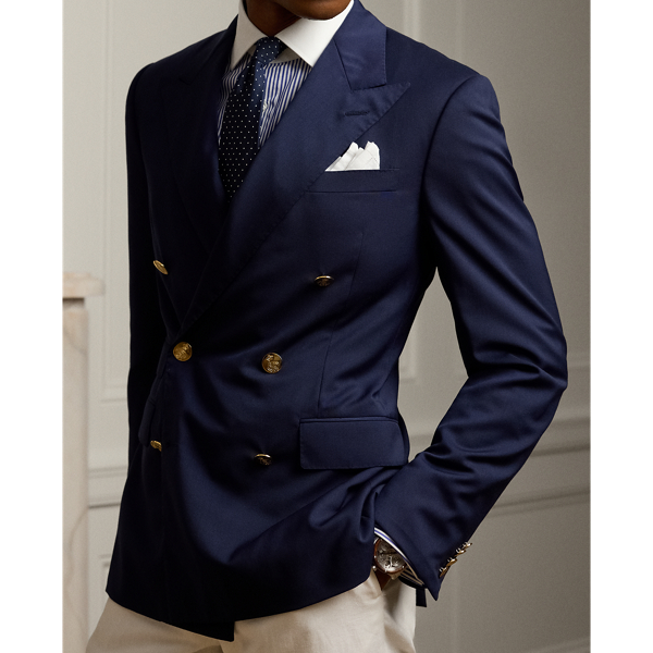 Purple Label Gregory Wool Serge Peak-Lapel Blazer 6