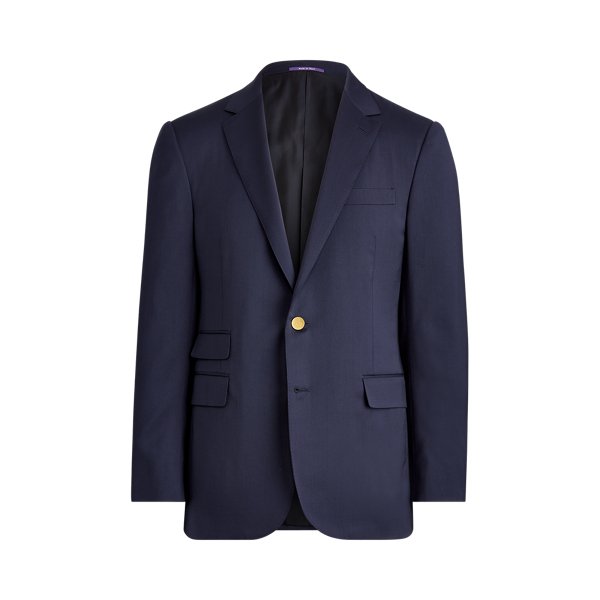 Blazer de lã com serge e lapela com notch Gregory