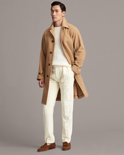Camel Hair Balmacaan Topcoat