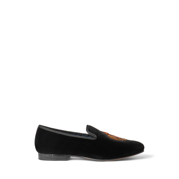 ralph lauren velvet slippers