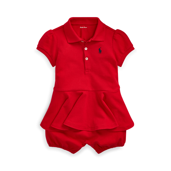 red polo dress for baby girl