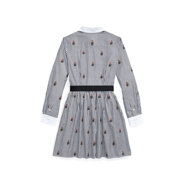 polo bear cotton shirtdress